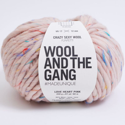 Wool and the Gang Crazy Sexy Wool										 - Funfetti Love Heaart Pink