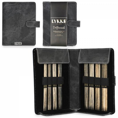 LYKKE Nadelspiel-Set in 15 cm Länge, Stärken 2-3,75 mm										 - Treibholz grauer Denim