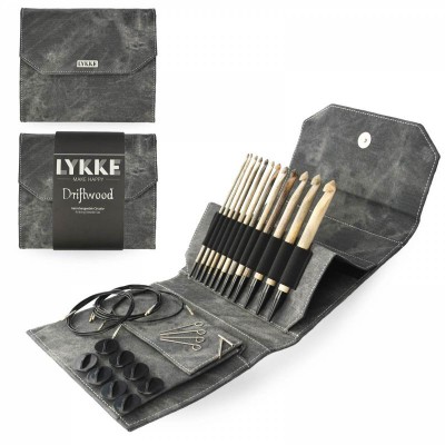 LYKKE 6in Interchangeable Crochet Hook Set Driftwood Gray Denim Effect										 - Grau Denim Effect