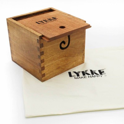 LYKKE Make Happy Übergroße Garnbox mit Deckel										 - Mango Wood