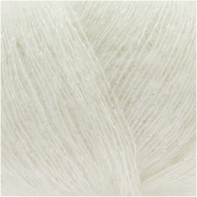 Rico Essentials Super Kid Mohair Loves Silk Glamorous Glitter										 - 001 Cream