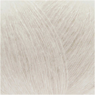 Rico Essentials Super Kid Mohair Loves Silk Glamorous Glitter										 - 002 Ecru