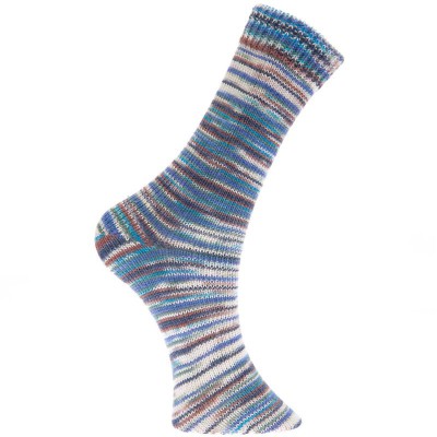 Rico Superba Bamboo 4 Ply Sock										 - 042 Brown-Teal