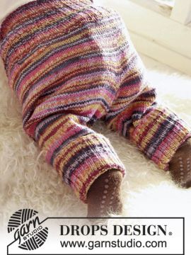 DROPS Stripy Stripes Hose für Babys und Kinder - Deutschsprachige Anleitung