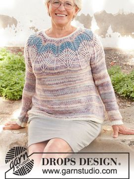 DROPS Egyptian Feathers Pullover - Deutschsprachige Anleitung