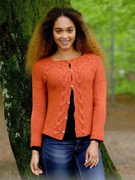 DROPS Autumn Vines Langarm Strickjacke - Deutschsprachige Anleitung