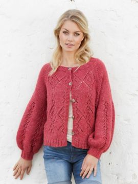 DROPS Berry Diamond Strickjacke - Deutschsprachige Anleitung