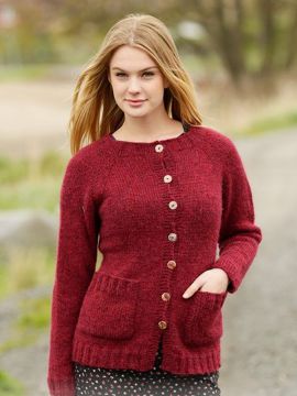 DROPS Winter Wine Strickjacke - Deutschsprachige Anleitung