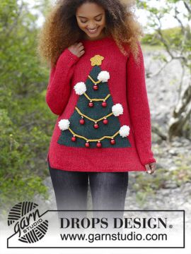 DROPS How To Be A Christmas Tree Pullover - Deutschsprachige Anleitung