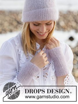 DROPS Lavender Moon Beanie und Pulswärmer - Deutschsprachige Anleitung