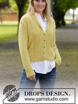 DROPS Marigold Sunshine Strickjacke - Deutschsprachige Anleitung