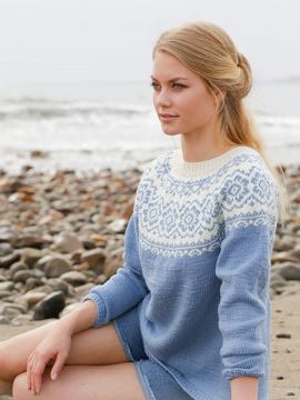 DROPS Periwinkle Pullover - Deutschsprachige Anleitung