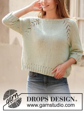 DROPS Mint Tea Pullover - Deutschsprachige Anleitung