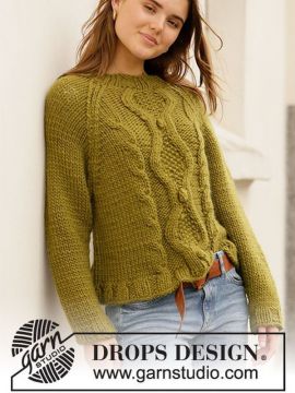 DROPS Mossy Twine Pullover - Deutschsprachige Anleitung