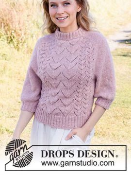 DROPS Pink Sandstone Pullover - Deutschsprachige Anleitung