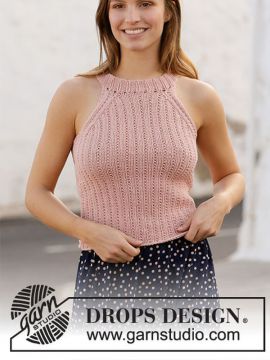 DROPS Pink Shell Top - Deutschsprachige Anleitung