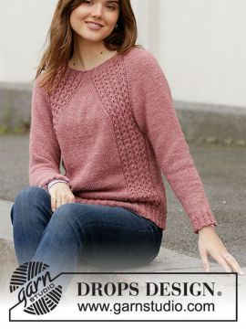 DROPS Roses at Dawn Pullover in - Deutschsprachige Anleitung