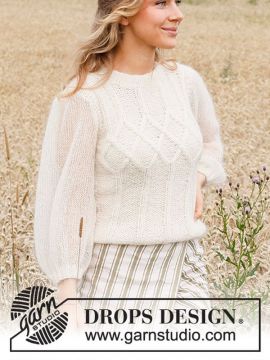 DROPS White Meadow Pullover - Deutschsprachige Anleitung