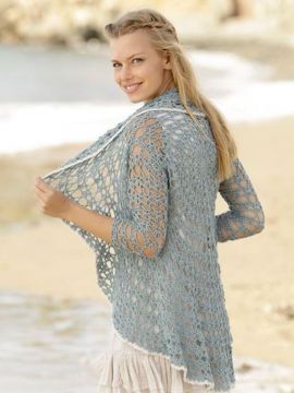 DROPS Isla Bonita Häkeln Strickjacke - Deutschsprachige Anleitung