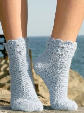 DROPS Seaside Häkeln Socken - Deutschsprachige Anleitung