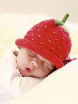 DROPS Sweet Blueberry und Sweet Strawberry Babymützchen - Deutschsprachige Anleitung