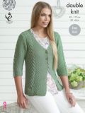 King Cole 4485 Cardigan & Sweater Knitted in Bamboo Cotton DK