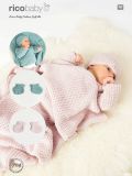 Rico KIC 704 Baby Broken Rib Cardigan, Hat, Booties & Blanket