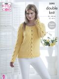 King Cole 5090 Cabled Sweater & Top