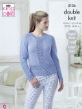 King Cole 5126 Lattice Lace Raglan Cardigan & Sweater