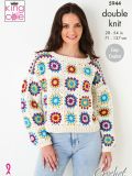 King Cole 5944 Crochet Granny Square Jumper and Top