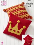 King Cole 6025 Cushion Covers, Tea Cosy, Mug Cosy, Crown and Gold Crown