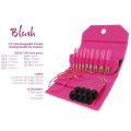 LYKKE Interchangeable Circular Knitting Needle Set 3.5in Tips Birchwood Blush Basketweave