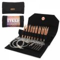 LYKKE Interchangeable Circular Knitting Needle Set 3.5in Tips Cypra Copper Black Vegan Suede