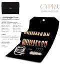 LYKKE Interchangeable Circular Knitting Needle Set 5in Tips Cypra Copper Black Vegan Suede