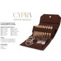 LYKKE Interchangeable Circular Knitting Needle Set 5in Tips Cypra Copper Brown Vegan Suede