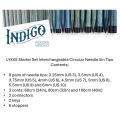 LYKKE Starter Set Interchangeable Circular Needle 5in Tips Indigo Blue