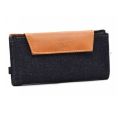 LYKKE Weekender Large Travel Needle Case (Empty) in Denim and Camel Vegan Leather