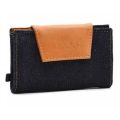 LYKKE Weekender Small Travel Needle Case (Empty) in Denim and Camel Vegan Leather