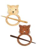 LYKKE Wooden Shawl Pins Cat