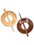 LYKKE Wooden Shawl Pins Circle