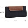 LYKKE Weekender Large Travel Needle Case (Empty) in Denim and Chocolate Vegan Leather