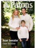 Patons 3916 Aran Sweater Crew Neckline