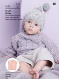 Rico KIC 1253 Baby Sweater, Slipover and Hat