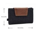 LYKKE Weekender Small Travel Needle Case (Empty) in Denim and Chocolate Vegan Leather